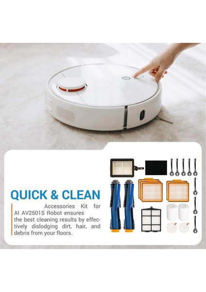 Aı AV2501S AV2501AE RV2502AE RV2520AOUS Robot Süpürge Silindir Fırçaları Yan Filtreler Kiti (Yurt Dışından)