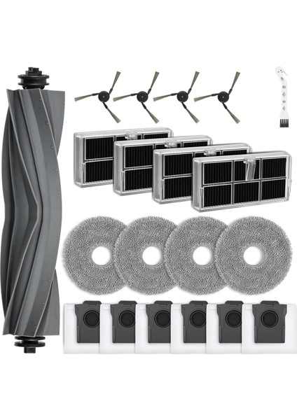 X40 Ultra Complete Robot Süpürge Ana Yan Fırça Hepa Filtre Paspas Bezi Toz Torbaları Yedek Parçaları (Yurt Dışından)