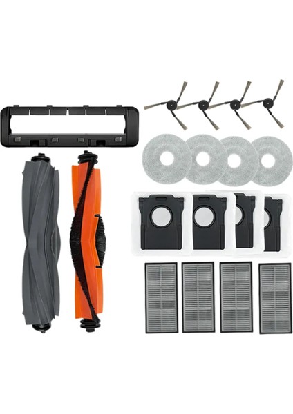 Bot X40 Ultra Robot Süpürge Yedek Aksesuar Parça Takımı Kauçuk Ana Yan Fırça, Filtre, Paspas Bezi (Yurt Dışından)