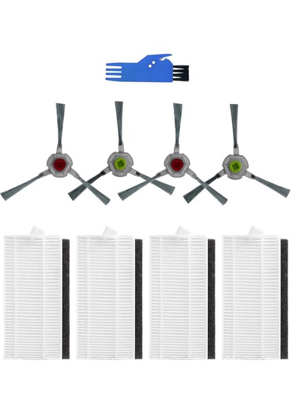 P20 Robot Süpürge Yedek Parçaları Için 9 Adet Yedek Parçalar Yıkanabilir Yan Fırçalar Hepa Filtreler Temizleme Aracı (Yurt Dışından)