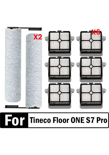 Floor One S7 Pro / S6 Parçaları Sürüm 1 Kablosuz Islak Kuru Elektrikli Süpürge Yedek Silindir Fırça Filtresi (Yurt Dışından)