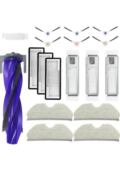 Freo x Plus Robot Süpürge Ana Yan Fırça Hepa Filtre Torbaları Paspas Bezi Yedek Parçalar Aksesuarlar (Yurt Dışından)