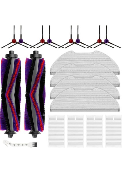 E10S Robot Süpürge Ana Yan Fırça Paspas Bezi Filtre Yedek Parçalar Aksesuarlar (Yurt Dışından)