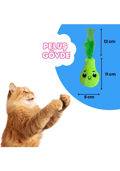 Kedi Oyuncak Seti Kedi Otlu Catnipli Peluş Muz ve Peluş Armut Kedi Oyuncakları fiyatları