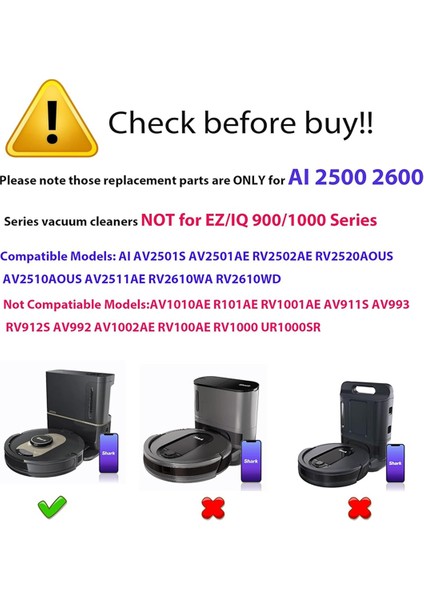Robot Süpürgeler AV2501AE/AV2502AE Temizleyici Yedek Fırça Aksesuarları (Yurt Dışından) fiyatları