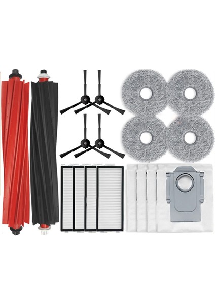 V20 / P10S Pro Robot Süpürge Parçaları Için Yedekler Ana Yan Fırça Paspas Filtre Toz Torbası (Yurt Dışından)