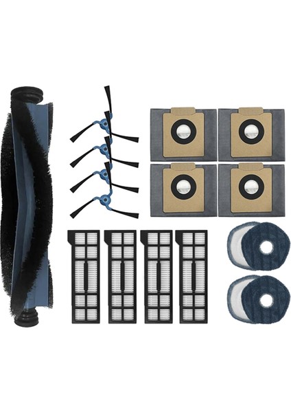 X10 Pro Omni Robot Süpürge Ana Yan Fırça Paspas Bezi Hepa Filtre Toz Torbası Aksesuarları Parçaları (Yurt Dışından)