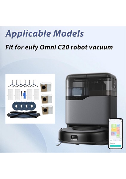 Omni C20 Elektrikli Süpürge Yedek Parçaları Için 20 Adet Ana Yan Fırça Hepa Filtre Paspas Pedleri Toz Torbaları Aksesuar Kitleri (Yurt Dışından) modelleri