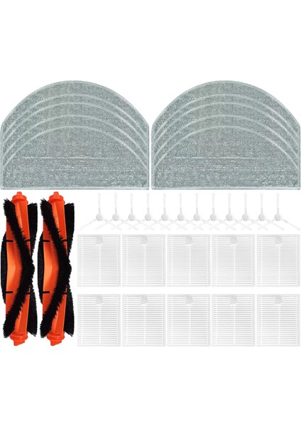 E10 E10C E12 B112 / 3c Plus C103 Robot Süpürge Parçaları Aksesuarları Ana Yan Fırça Filtre Paspas (Yurt Dışından)