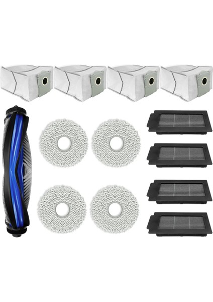 Debot T50 Omnı / Pro Vakum Parçaları Ana Silindir Fırça Hepa Filtre Paspas Bezi Toz Torbası Aksesuarları (Yurt Dışından)