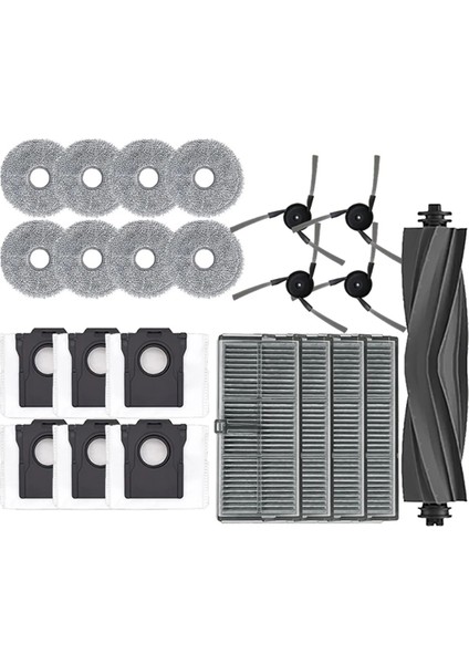 X40 Ultra/ X40PRO Aksesuarları Silindir Fırça Yan Filtre Paspas Pedleri Paçavralar Toz Torbası Robot Süpürge Yedek Parçaları (Yurt Dışından)