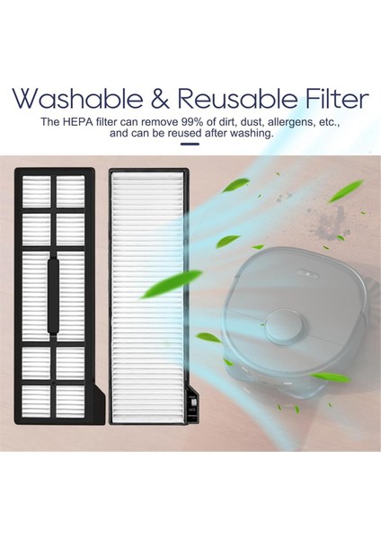 X10 Pro Omni Robot Süpürge Ana Yan Fırça Hepa Filtre Paspas Bezi Toz Torbaları Aksesuar Seti (Yurt Dışından) modelleri