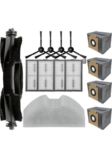 Clean X8 Pro Robot Süpürge Yedek Ana Yan Fırça Hepa Filtre Paspas Bezi Toz Torbası Parçaları (Yurt Dışından)