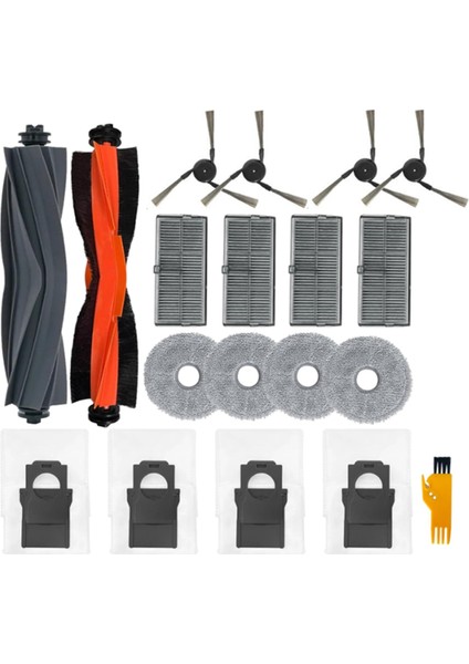 X40 Ultra / S30 Pro Robot Süpürge Aksesuarları Için 19 Adet Yıkanabilir Ana Yan Fırça Filtreleri Toz Torbası Paspas (Yurt Dışından) fırsatları