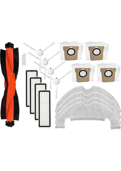 Robot Vakum X10 / B102GL Silindir Yan Fırça Filtre Paspas Bezleri Bez Toz Torbası Yedek Parçalar Aksesuarlar (Yurt Dışından)