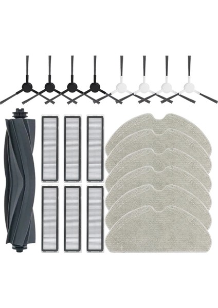 Bot D10S / Pro Robot Süpürge Silindiri Yan Fırça Hepa Filtre Paspas Pedi Parçaları Için 21 Adet Aksesuar Seti (Yurt Dışından)