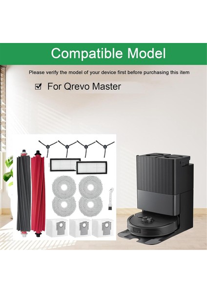 Qrevomaster Elektrikli Süpürge Yedek Parçaları Ana Yan Fırçalar Hepa Filtreler Paspas Pedleri Toz Torbaları (Yurt Dışından) modelleri