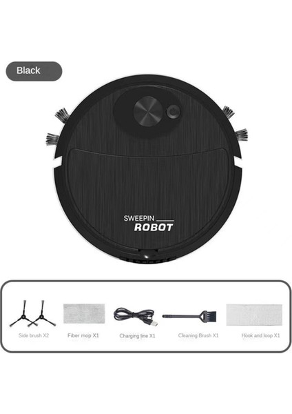 Mini Temizlik Süpürge Robotu Otomatik Vakum Ultra Ince Sessiz Sert Zemin Makinesi, Siyah (Yurt Dışından) indirimleri