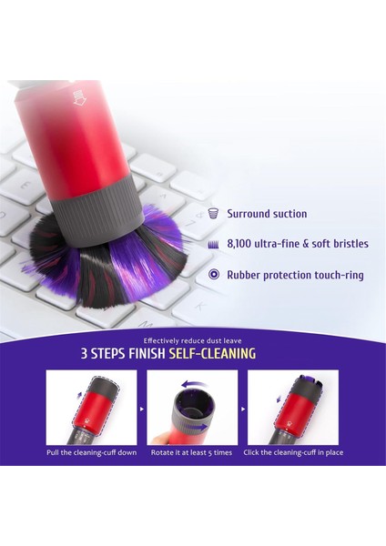 Toz Alma Fırçası + V8 V10 V11 V15 Elektrikli Süpürge Için Esnek Uzatma Hortumu Kendi Kendini Temizleyen Yumuşak Kıllı Parçalar (Yurt Dışından) fırsatları