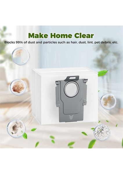 S8 Pro Ultra/s8+/s7 Max/maxv Ultra/q5+/q5 Max+/q5 Duoroller+/ Max+/q8 Max+ Vakum Parçaları Için 16 Adet Toz Torbası (Yurt Dışından) modelleri