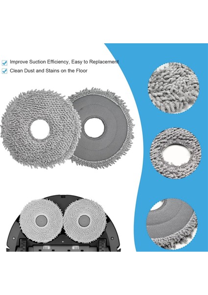 Qrevo Curv, P20 Pro Elektrikli Süpürge Robotu Yedek Parçası Aksesuarları Ana Yan Fırça Hepa Filtre Paspas Torbaları (Yurt Dışından) fırsatları