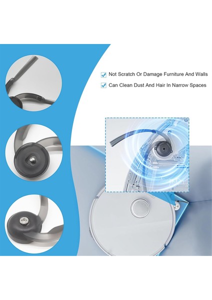 Qrevo Curv, P20 Pro Elektrikli Süpürge Robotu Yedek Parçası Aksesuarları Ana Yan Fırça Hepa Filtre Paspas Torbaları (Yurt Dışından) indirimleri