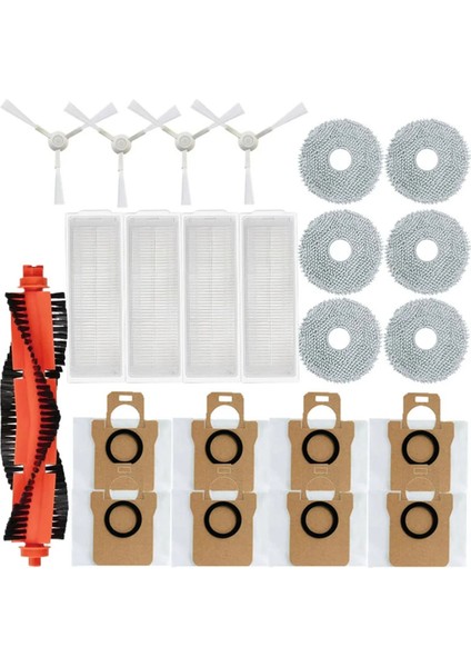 M30 Pro C107 Robot Süpürge Paspas Torbaları Aksesuarları Yan Fırça Filtresi Değiştirilebilir Parçalar (Yurt Dışından)