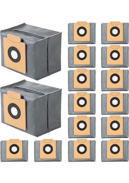 16 Paket Toz Torbası Temiz X8 Pro X10 Omni Robot Vakum Otomatik Boşaltma Istasyonu, 4 Katmanlı Yedek Aksesuar (Yurt Dışından)