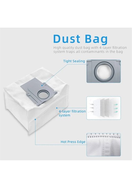 S8 Pro Ultra Robot Süpürge Yedek Parçaları Ana Yan Fırça Paspas Pedi Hepa Filtre Toz Torbaları Aksesuarları (Yurt Dışından) fiyatları