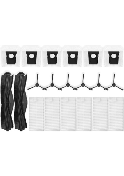 J20 / W20 Pro Robot Süpürge Yedek Parçaları Ana Silindir Yan Fırça Hepa Filtre Toz Torbaları (Yurt Dışından)