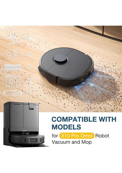 X10 Pro Omni Robot Süpürge Ana Yan Fırça Hepa Filtre Paspas Bezi Toz Torbaları Yedek Aksesuar Seti (Yurt Dışından) modelleri
