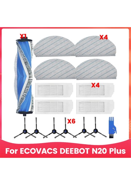 N20 Plus Elektrikli Süpürge Aksesuarları Ana Yan Fırça Hepa Filtreleri Paspas Pedleri Yedek Parça Takımı (Yurt Dışından)