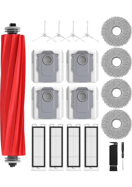 Q Robot Süpürge Ana Yan Fırça Hepa Filtreler Paspas Bezi Toz Torbaları Yedek Parçaları (Yurt Dışından)