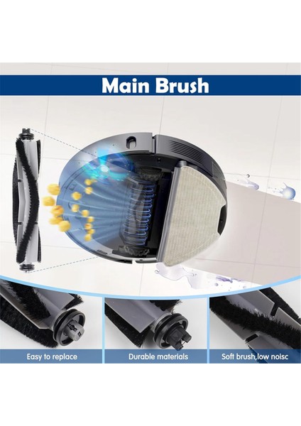 T20 Robot Süpürge Ana Yan Fırça Hepa Filtre Paspas Bezi Toz Torbaları Yedek Aksesuarları (Yurt Dışından) fırsatları