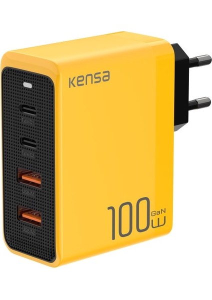 USB Giriş Şarj Adaptörü 100W Hızlı Şarz 2 Type - C + 2 Tüm Telefon ve Şar Cihazlarına Uyumludur