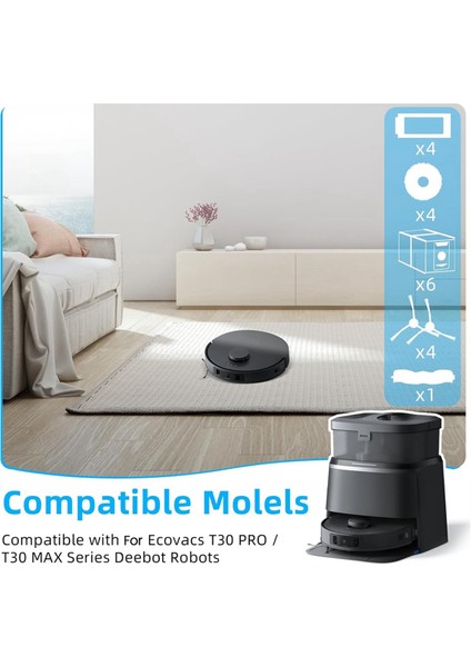 T30 Omni / Pro Elektrikli Süpürge Ana Yan Fırça Hepa Filtreler Paspas Bezi Toz Torbaları Aksesuarlar (Yurt Dışından) fiyatları