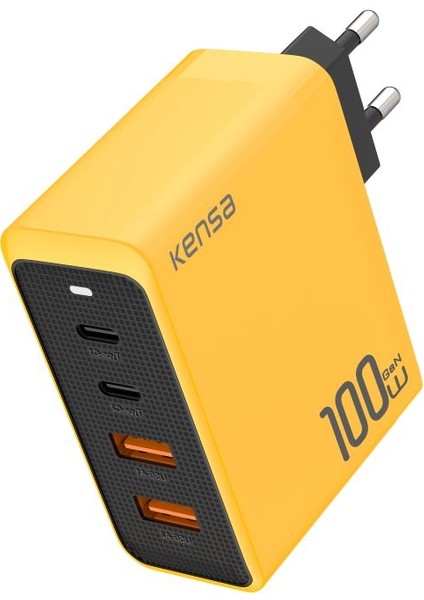 USB Giriş Şarj Adaptörü 100W Hızlı Şarz 2 Type - C + 2 Tüm Telefon ve Şar Cihazlarına Uyumludur