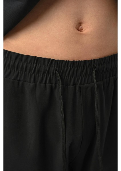 Soft Touch Kumaş Baggy Kalıp Lastikli Erkek Pantolon - Siyah fiyatları