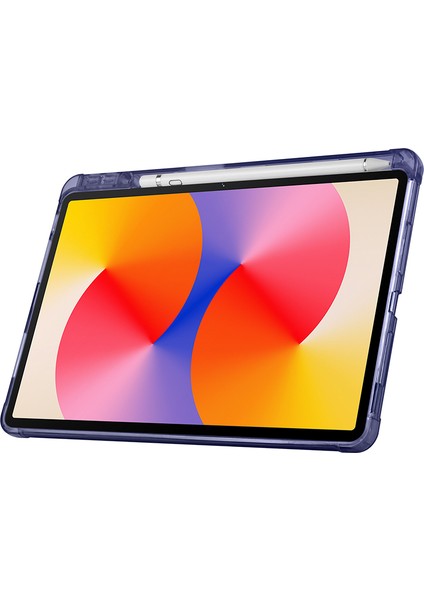 Huawei Matepad 11 Inç Uyumlu Standlı Uyku Modlu Kalemlikli Trifolding Fuchsia Tablet Kılıfı