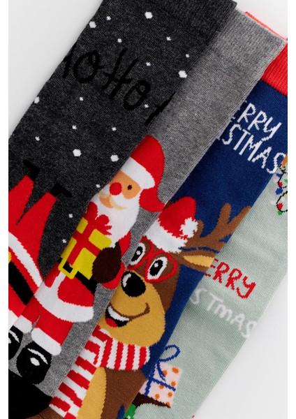 Unisex 4'lü Paket Yılbaşı Kutulu Soket Çorap fiyatları