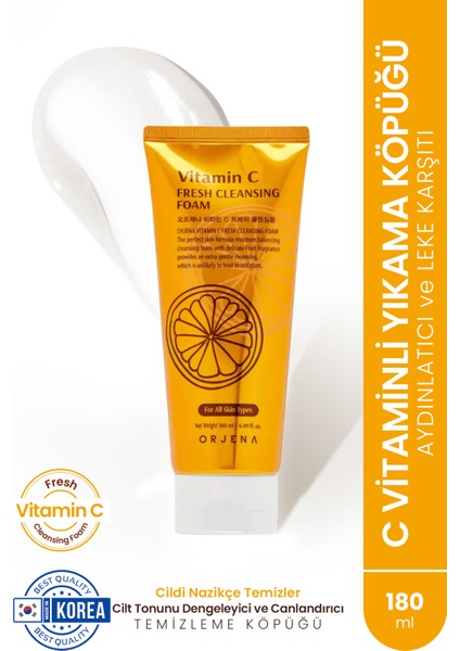 Vitamin C Facial Mild Cleansing Foam - Vitamin C Temizleme Köpüğü-180ml