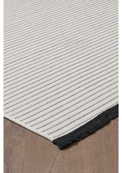 Paradis Beyaz Renk Fitil Model Yıkanabilir Şönil Kilim