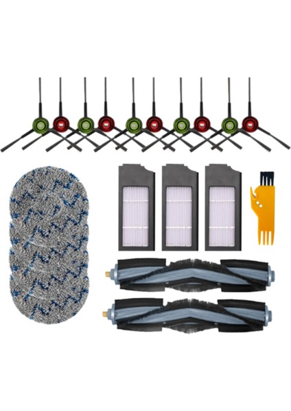 20 Adet Yıkanabilir Hepa Filtre Paspas Bezi Ana Yan Fırça Deebot T10 Turbo Elektrikli Süpürge Yedek Parçaları (Yurt Dışından)