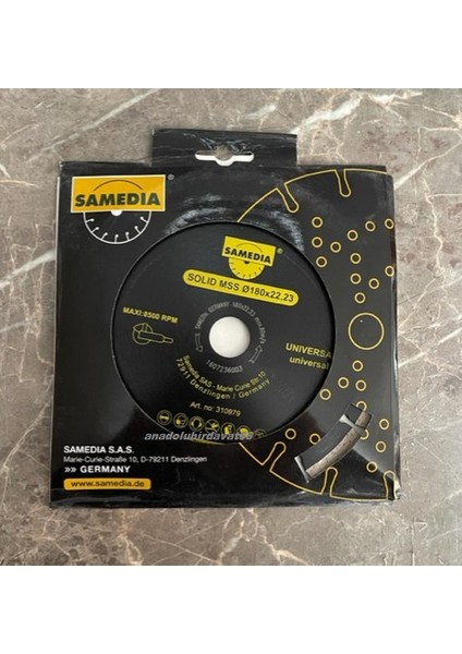 Samedia 180MM Taş Kesici Beton Kesme Elması Tuğla Kiremit Kesici Germany modelleri
