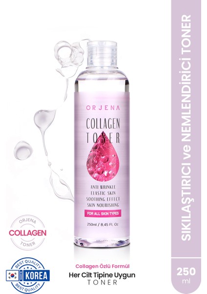 Collagen Toner -Kolajen Özlü Cilde Sıkı Görünüm Kazandıran Tonik 250 ml
