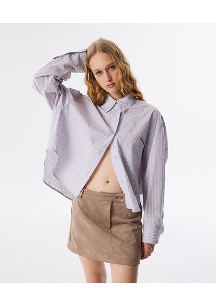 Çizgili Poplin Gömlek TS1250025104016