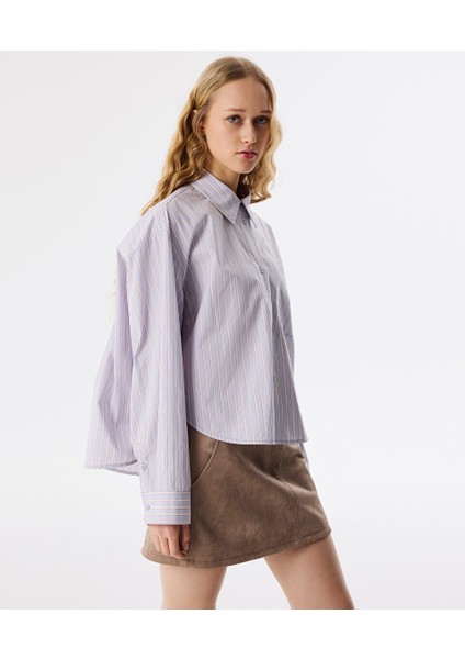 Çizgili Poplin Gömlek TS1250025104016