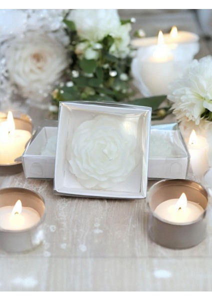 Aralmini 20 Adet Özel Mini Şakayık Mum Davet Nikah Söz Niş