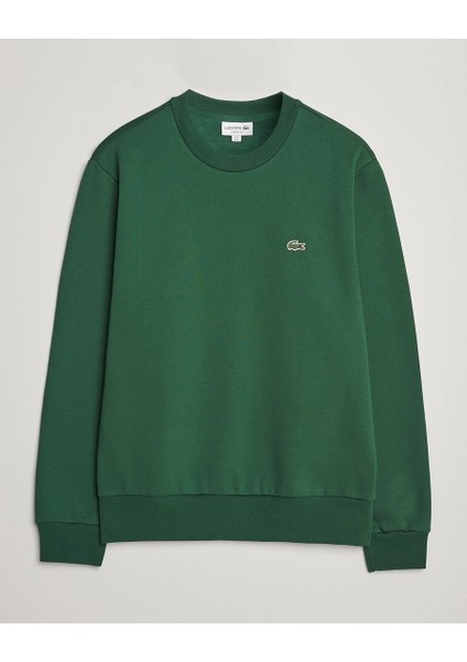 Erkek Yeşil Bisiklet Yaka Klasik Fit Sweatshirt fırsatları