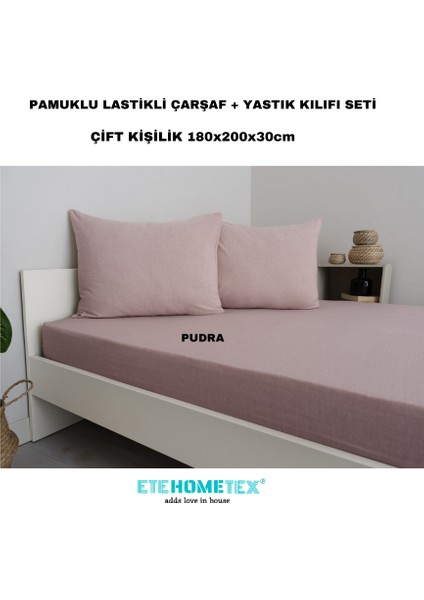 Çift Kişilik Pamuklu Lastikli Çarşaf Takımı 180 x 200 x 30 cm fiyatları